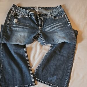 Blue Distressed Women's Jeans